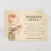 mariage souhaitant des cartes bien vintages (Devant / Derrière)