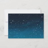 Mariage sous les étoiles RSVP bleu nuit ciel (Dos)