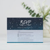 Mariage sous les étoiles RSVP ciel de nuit bleu (Debout devant)