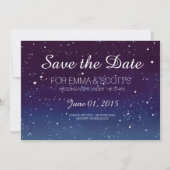 Mariage sous les étoiles Save the Date PURPLE (Devant)