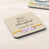 Mariage souvenir dessous de verre floral personnal (Côté gauche)