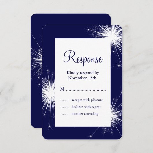 Mariage Sparkler RSVP 2 (Devant / Derrière)
