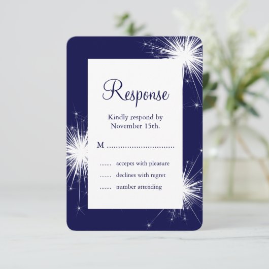 Mariage Sparkler RSVP 2 (Debout devant)