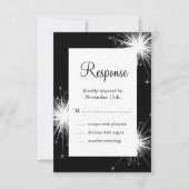 Mariage Sparkler RSVP (noir) (Devant)