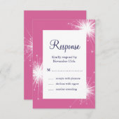 Mariage Sparkler RSVP (rose (Devant / Derrière)