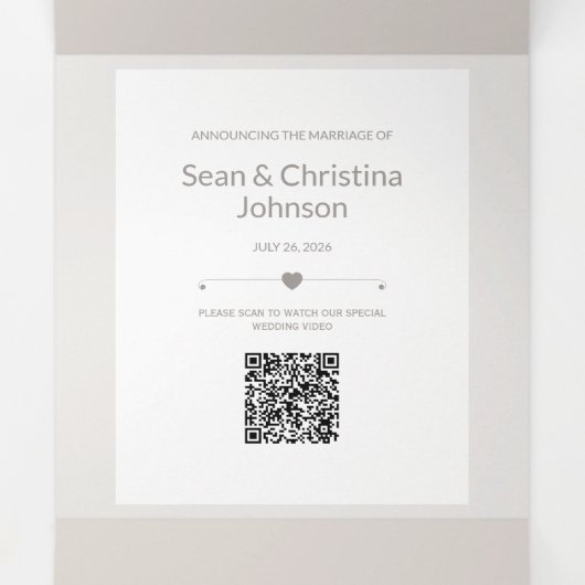 Mariage Spécial Ajouter Photo Faire-part Tri-Fold (Intérieur au milieu)