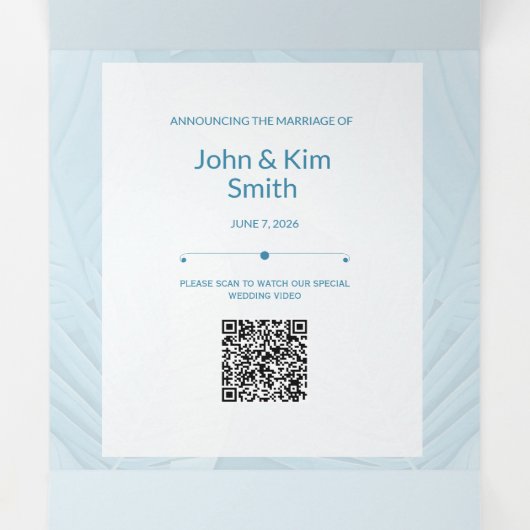 Mariage Spécial Ajouter Photo Faire-part Tri-Fold (Intérieur au milieu)