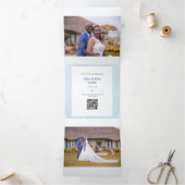 Mariage Spécial Ajouter Photo Faire-part Tri-Fold (Intérieur)