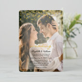 Mariage spécial Deux Photos Foil Invitation (Debout devant)