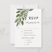 Mariage Sprigs, carte RSVP (Devant)