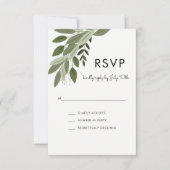 Mariage Sprigs, carte RSVP (Devant)