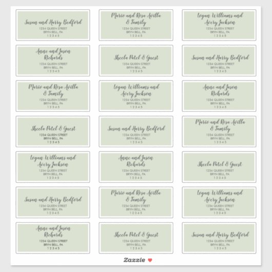 Mariage Spring Peony Étiquette de adresse invité (Feuille)