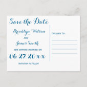 Mariage Starfish Enregistrer La Date Cartes Postal (Dos)