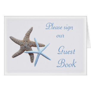 Mariage Starfish Signer Notre Carte de Table Livre