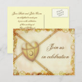 Mariage Steampunk, carte postale invitation (Devant / Derrière)