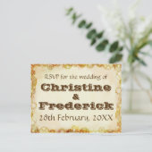 Mariage Steampunk, carte postale RSVP (Debout devant)