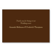 Mariage Steampunk sur cartes de table en bois (Dos)