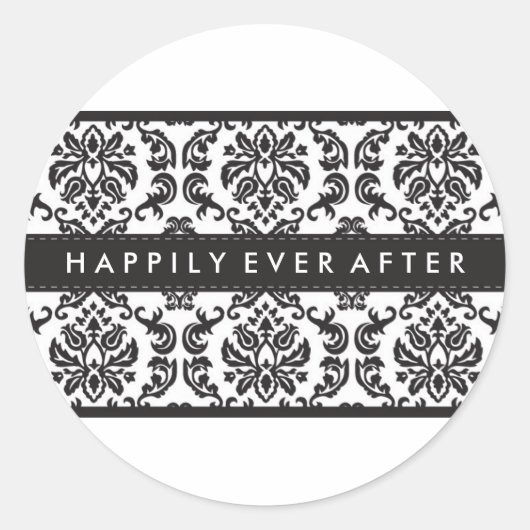 MARIAGE :: STICKER SEAL :: damask noir (Devant)