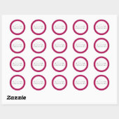 MARIAGE STICKER SEAL tache moderne rose orange (Feuille)
