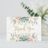 Mariage succulent carte de remerciements (Debout devant)