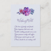 Mariage Succulent pourpre Wishing Well Cartes (Devant)