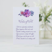 Mariage Succulent pourpre Wishing Well Cartes (Debout devant)