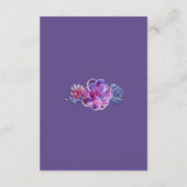 Mariage Succulent pourpre Wishing Well Cartes (Dos)