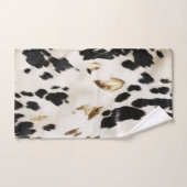 Mariage Sud-Ouest Cuir Noir Blanc Or (Serviette à main)