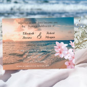 Mariage Sunset Beach, Plumeria Invitation