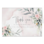 Mariage | Superbe chalet rose Roses d'aquarelle (Devant Horizontal)
