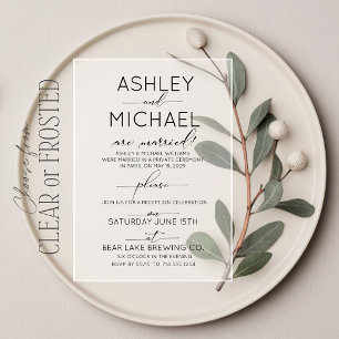 Mariage sur invitation uniquement pour la réceptio