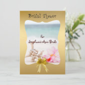 Mariage Sur La Carte De Fête de l'mariée De Plage (Debout devant)