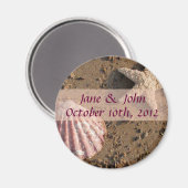 Mariage sur la plage Enregistrer la date Aimant Se (Recto/Verso)