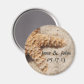 Mariage sur la plage Enregistrer la date Magnet -  (Recto/Verso)
