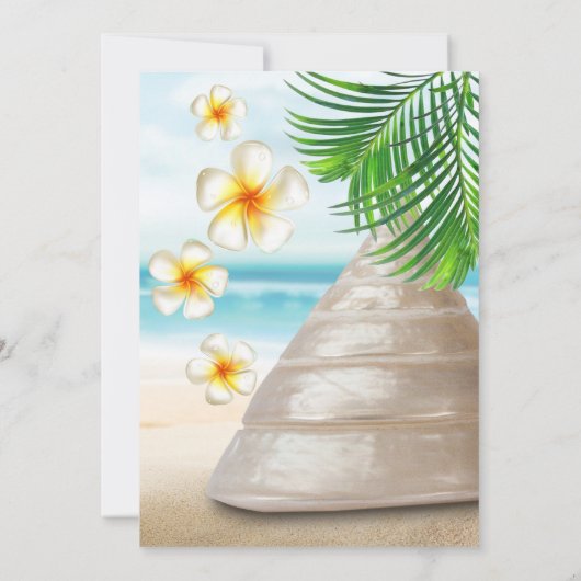 Mariage sur la plage | Invitations (Dos)