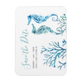 Mariage sur la plage Magnet Réservez la date (Vertical)