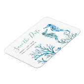 Mariage sur la plage Magnet Réservez la date (Côté Gauche)