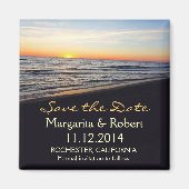 mariage sur la plage Magnet Réservez la date (Devant)