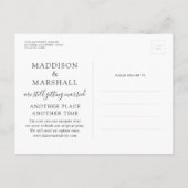 Mariage sur la Plage Reprogrammé Carte Postale en  (Dos)