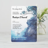 Mariage sur une invitation d'aquarelle de lac (Debout devant)