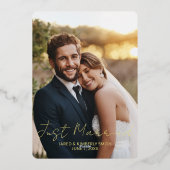 Mariage Swan Foil Ajouter une carte photo (Verso)