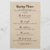 Mariage Table Jeu Fun Calligraphie Rustique Papier (Devant)