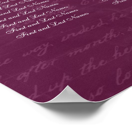 Mariage Tableau de siège Chandelier Berry rose (Coin)