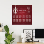 Mariage Tableau de siège Chandelier rouge (Bureau à domicile)