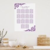 Mariage Tableau de siège Classy Floral Purple dent (Cuisine)