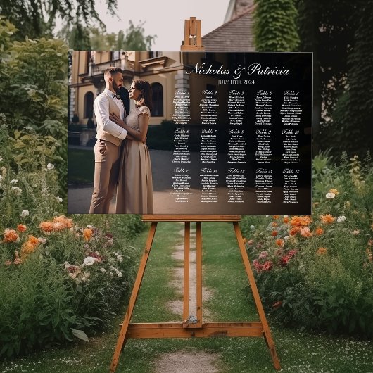Mariage tableau de sièges avec photo élégant moder
