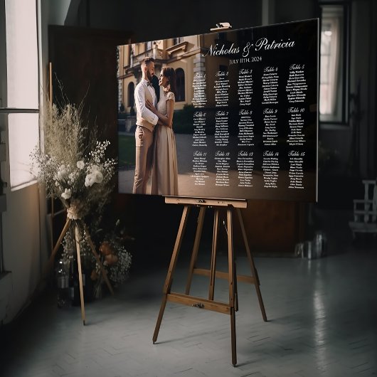 Mariage tableau de sièges avec photo élégant moder