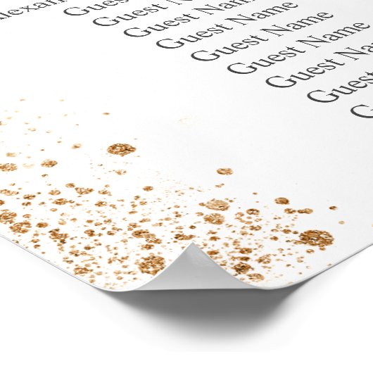 Mariage tableau de sièges parties scintillant en o (Coin)