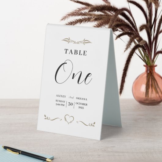 Mariage Tabletop Signes minimaux (En SItu (Tableau))