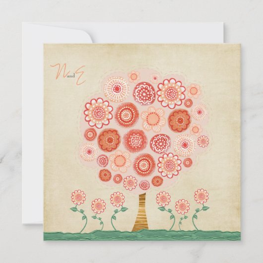 Mariage Tangerine Dream Invitation personnalisée (Devant)